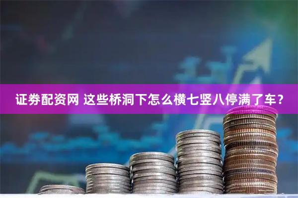 证劵配资网 这些桥洞下怎么横七竖八停满了车？