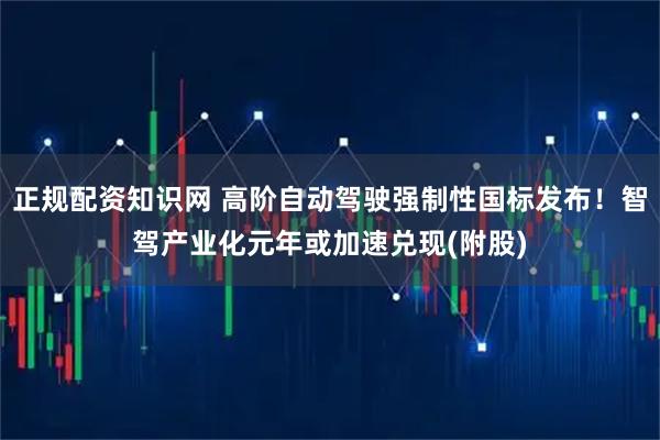 正规配资知识网 高阶自动驾驶强制性国标发布！智驾产业化元年或加速兑现(附股)